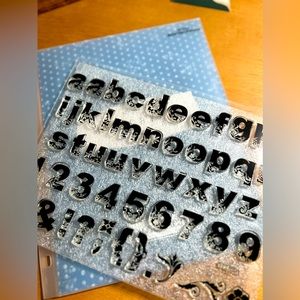 NIP Close to My Heart My Acrylix Stamp Set, Bohemian Alphabet, Retired